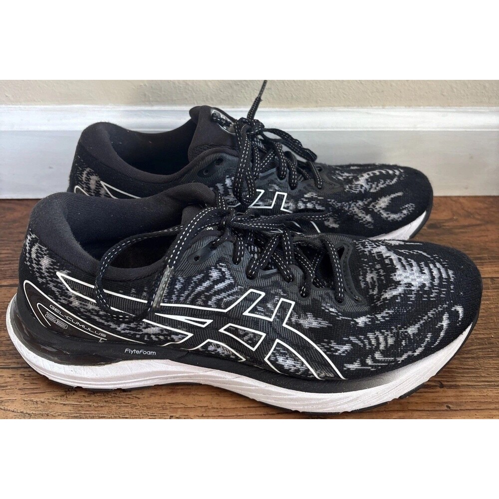 Women’s ASICS Gel Cumulus 23 Shoes Running Sneakers Black White Sz 8.5